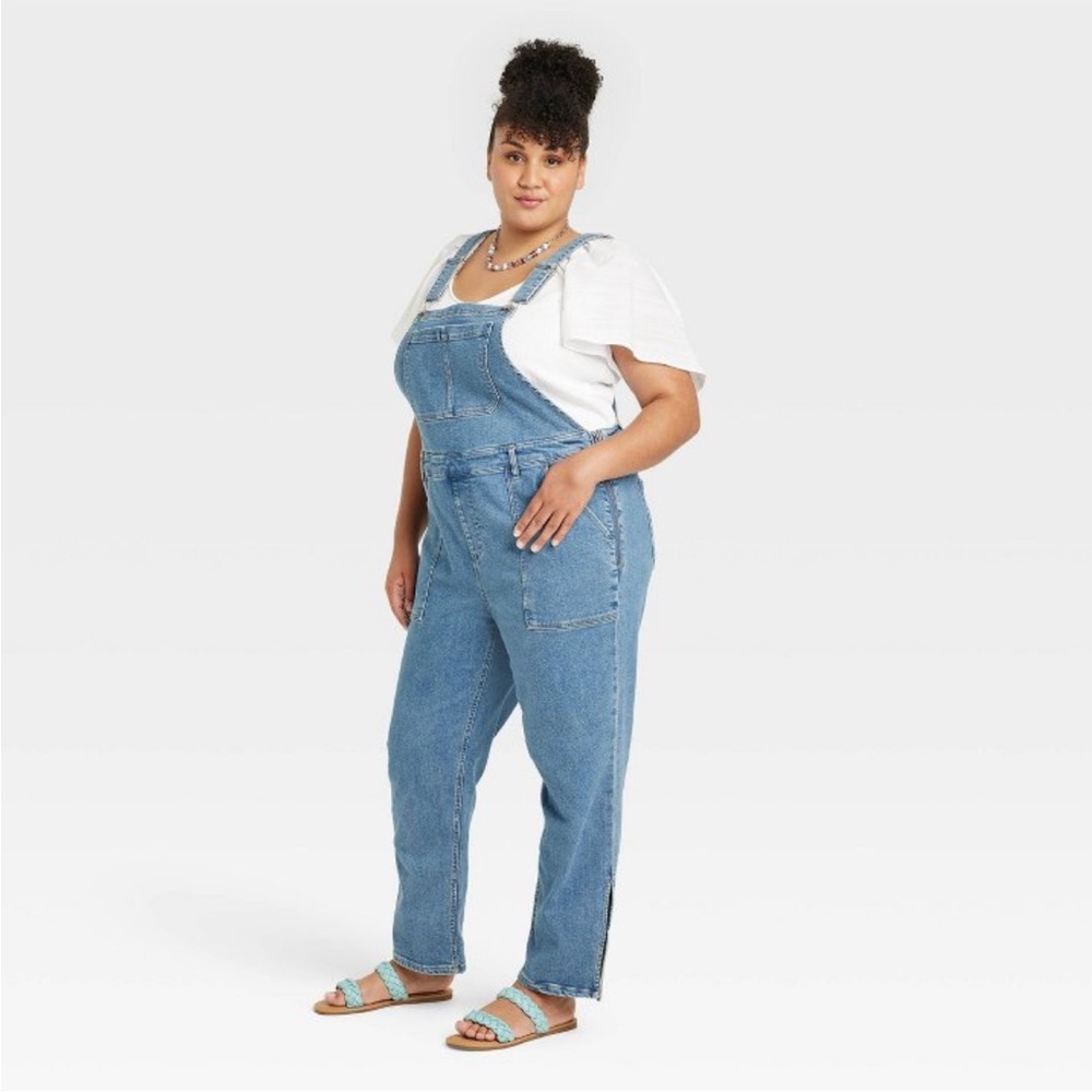 Plus denim overalls